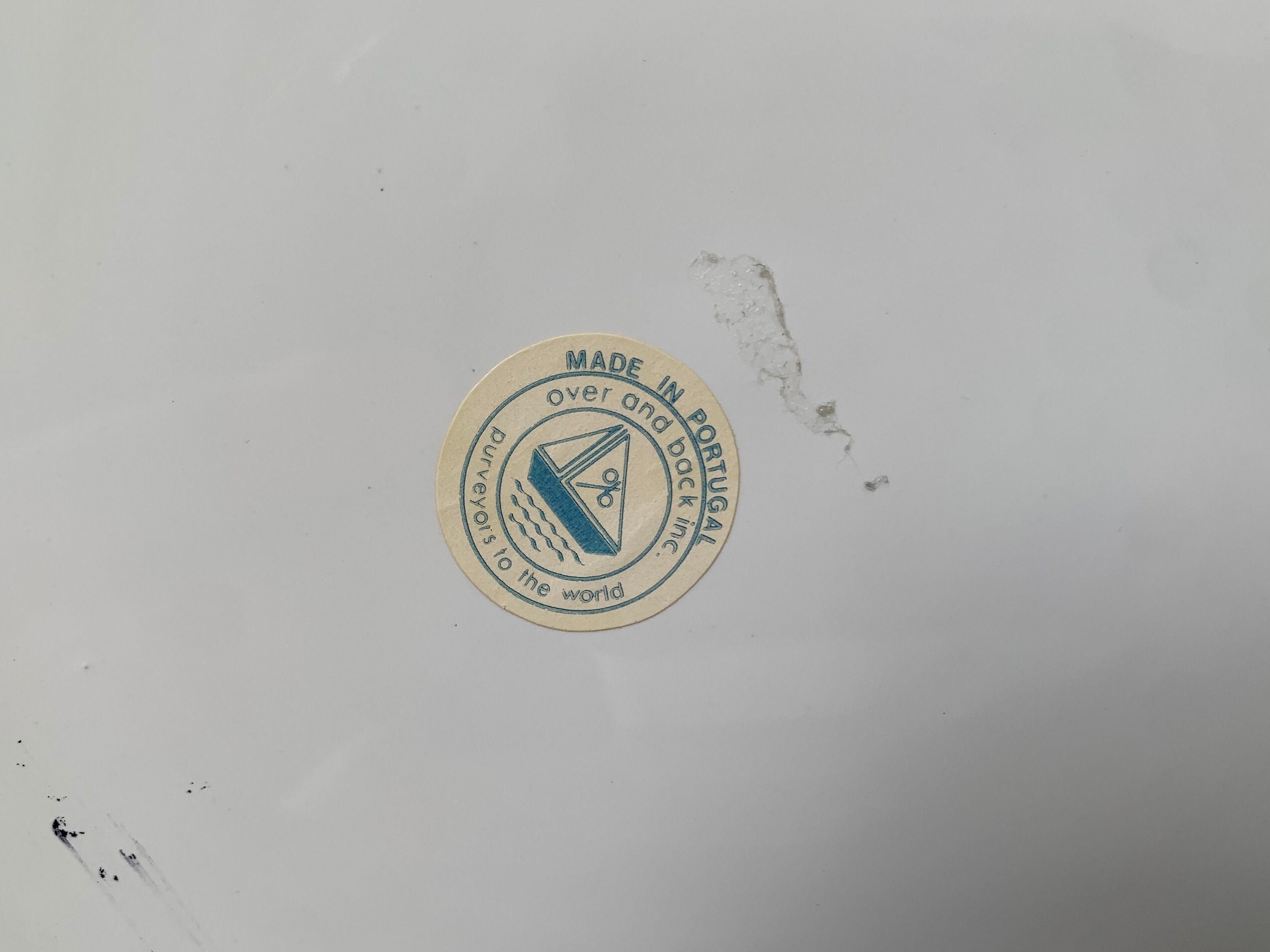 Vintage White Ceramic Embossed Kitchen Canister by Over and Back, Inc