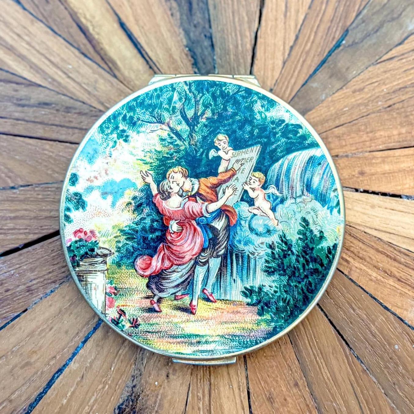 Vintage Stratton Enameled Compact - Etsy Vintage Stratton Enameled Compact - Etsy