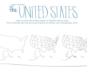 Learn to draw the UNITED STATES blob map style