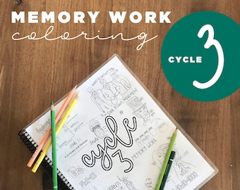 Cycle 3 COMPLETE pack of memory work coloring pages (5th edition)