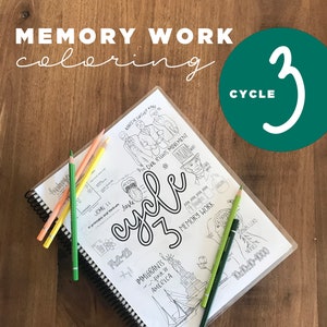 Cycle 3 COMPLETE pack of memory work coloring pages 5th edition image 1