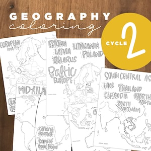 NEW GEOGRAPHY Zyklus 2 zum Ausmalen