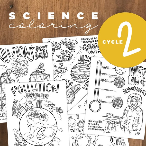 FRESH NEW look!! Cycle 2 SCIENCE coloring