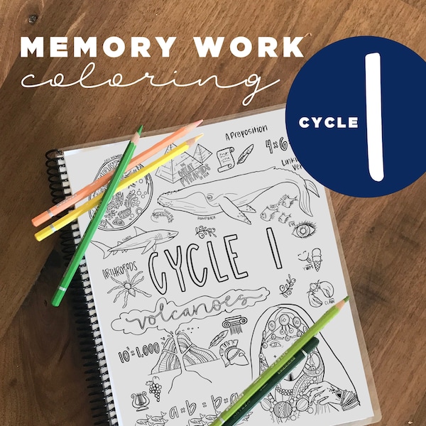 Cycle 1 COMPLETE pack of memory work coloring pages (5th edition)