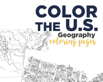 Color and draw the United States