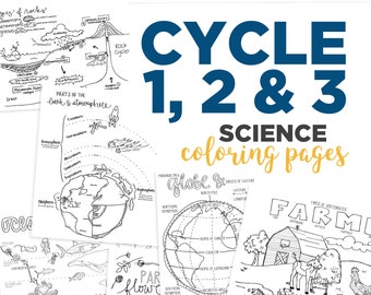 SCIENCE 3 cycles of coloring pages (5th edition)