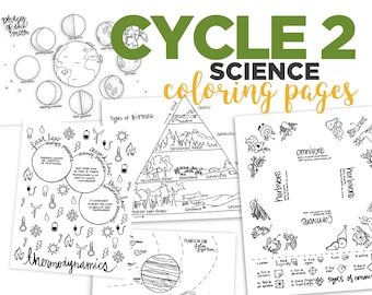 4th EDITION Cycle 2 SCIENCE coloring pages