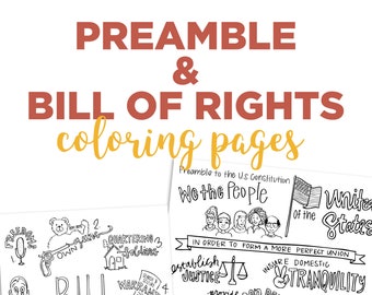 Color the Preamble and Bill of Rights