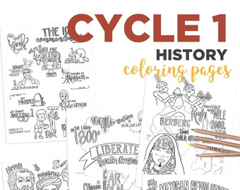 NEW RELEASE Cycle 1 HISTORY coloring pages (5th edition)