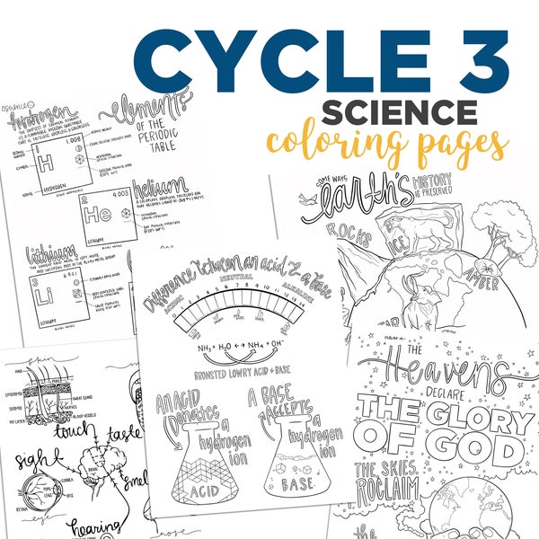 Cycle 3 SCIENCE coloring pages (5th edition)