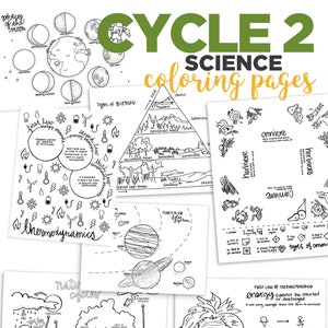4th EDITION Cycle 2 SCIENCE coloring pages image 1