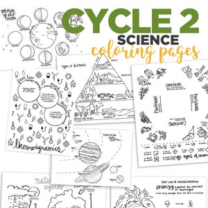 4th EDITION Cycle 2 SCIENCE coloring pages