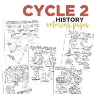 Cycle 2 HISTORY coloring pages 5th edition image 1