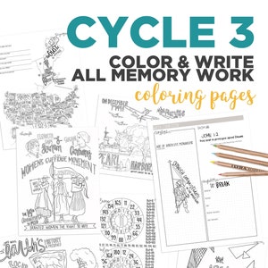 Cycle 3 COMPLETE pack of memory work coloring pages 5th edition image 2