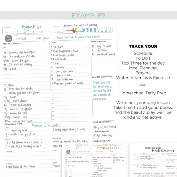 Daily Classical Homeschool Planner perfect for memory work