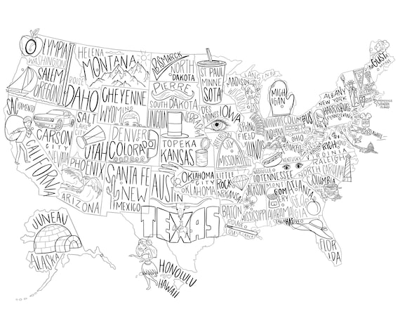 【お値下げ】ユニークなアメリカのイラスト地図 6点 お値下げ】ユニークなアメリカのイラスト地図 6点