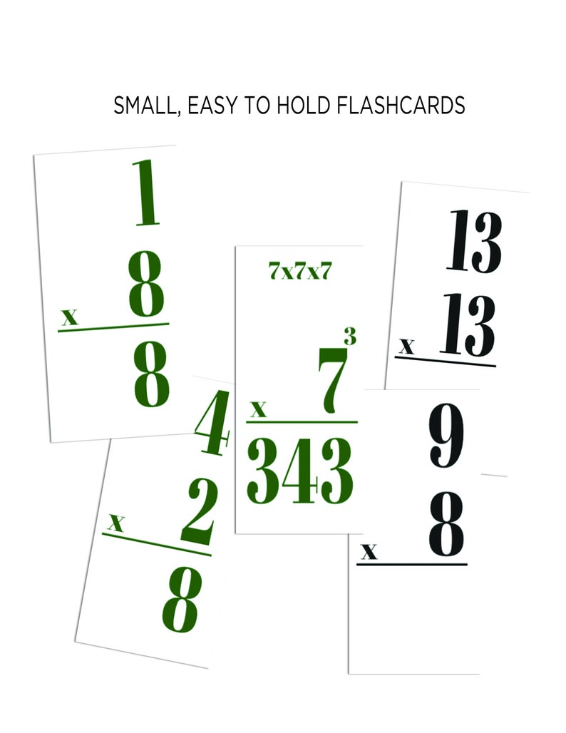 Multiplication Flash Cards 1-15 PLUS squares and cubes image 3