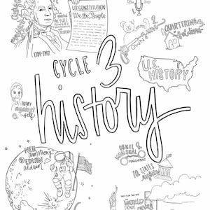 Cycle 3 HISTORY Coloring pages for 5th edition image 6