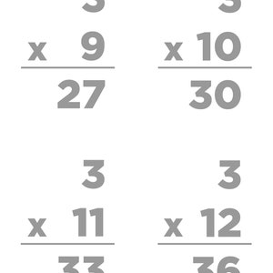 Multiplication Flash Cards 1-15 PLUS squares and cubes image 5