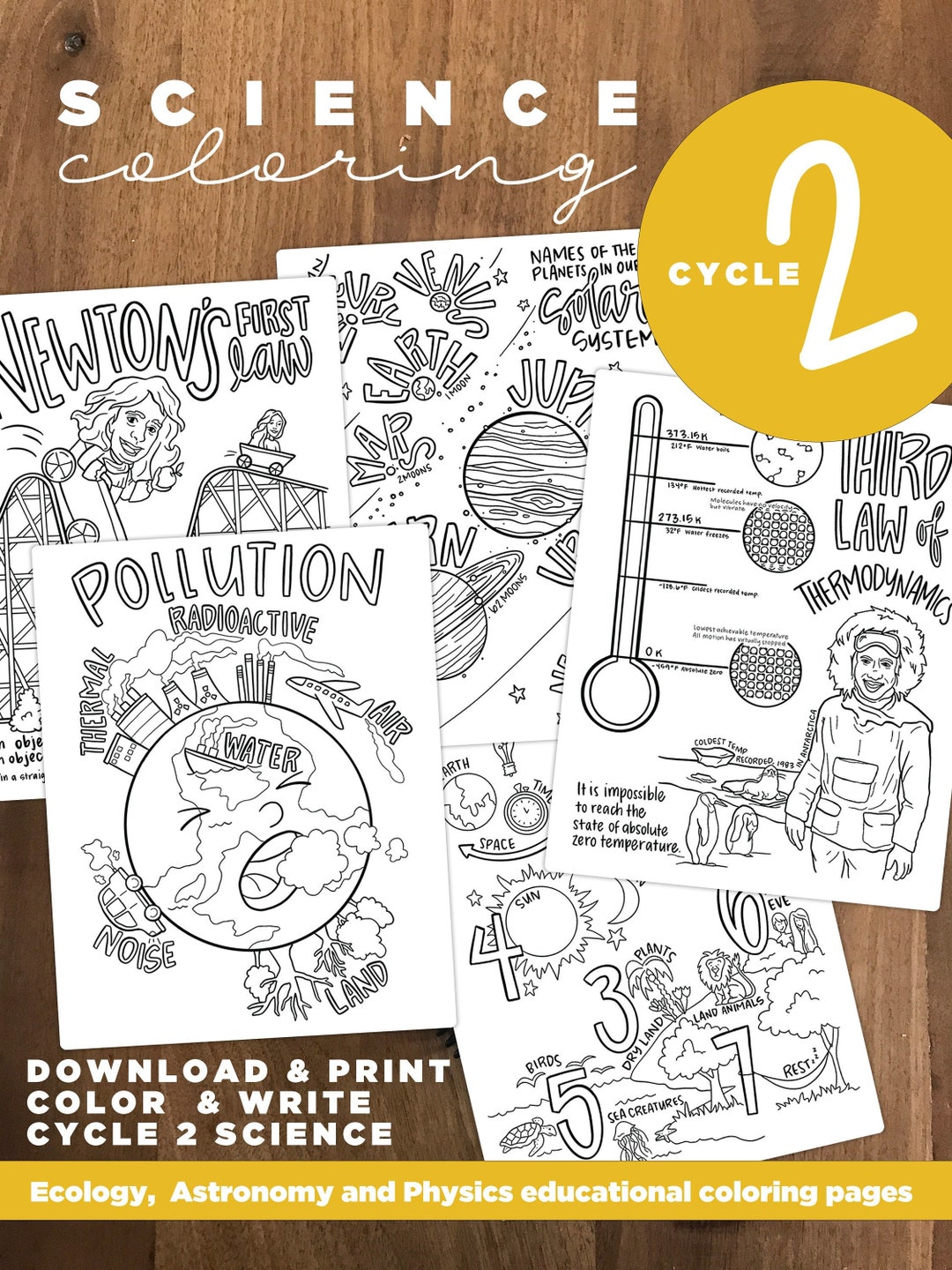 Cycle 2 SCIENCE Coloring - Etsy