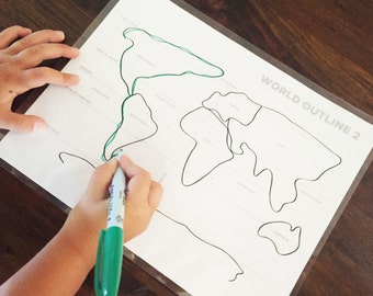 World outline BLOB maps