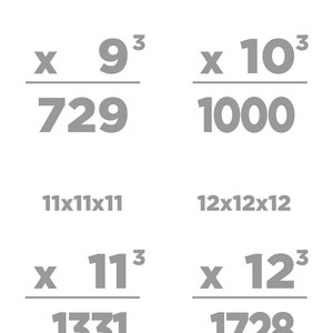 Multiplication Flash Cards 1-15 PLUS squares and cubes image 9