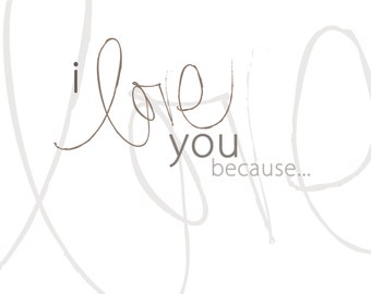 I love you because design