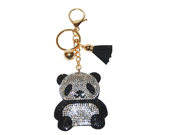 PANDA Crown Keyring Handbag Charm Diamante Rhinestone Charm AUTHENTIC PINK PINK PANDA Crown Keyring Handbag Charm Diamante Rhinestone Charm AUTHENTIC PINK PINK