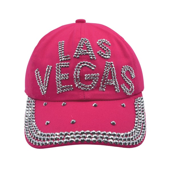 Vegas Baseball Hat for Women Rhinestone Hat, Bedazzled Bling Baseball Caps, Distressed Hat, Fancy Denim Bejeweled Hats