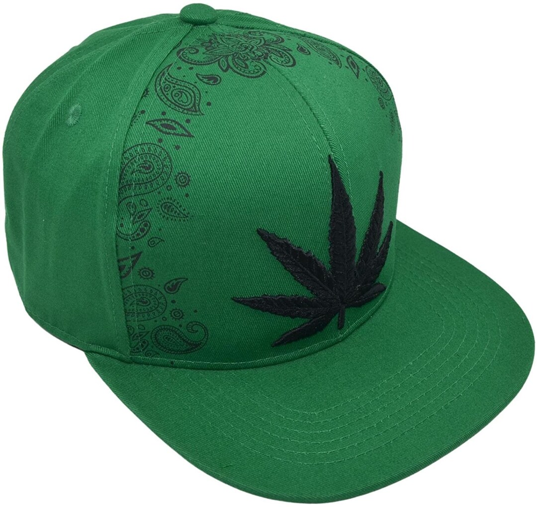 Weed Hat Pot Leaf Hats Marijuana Snapback Cap Green Tattoo Etsy