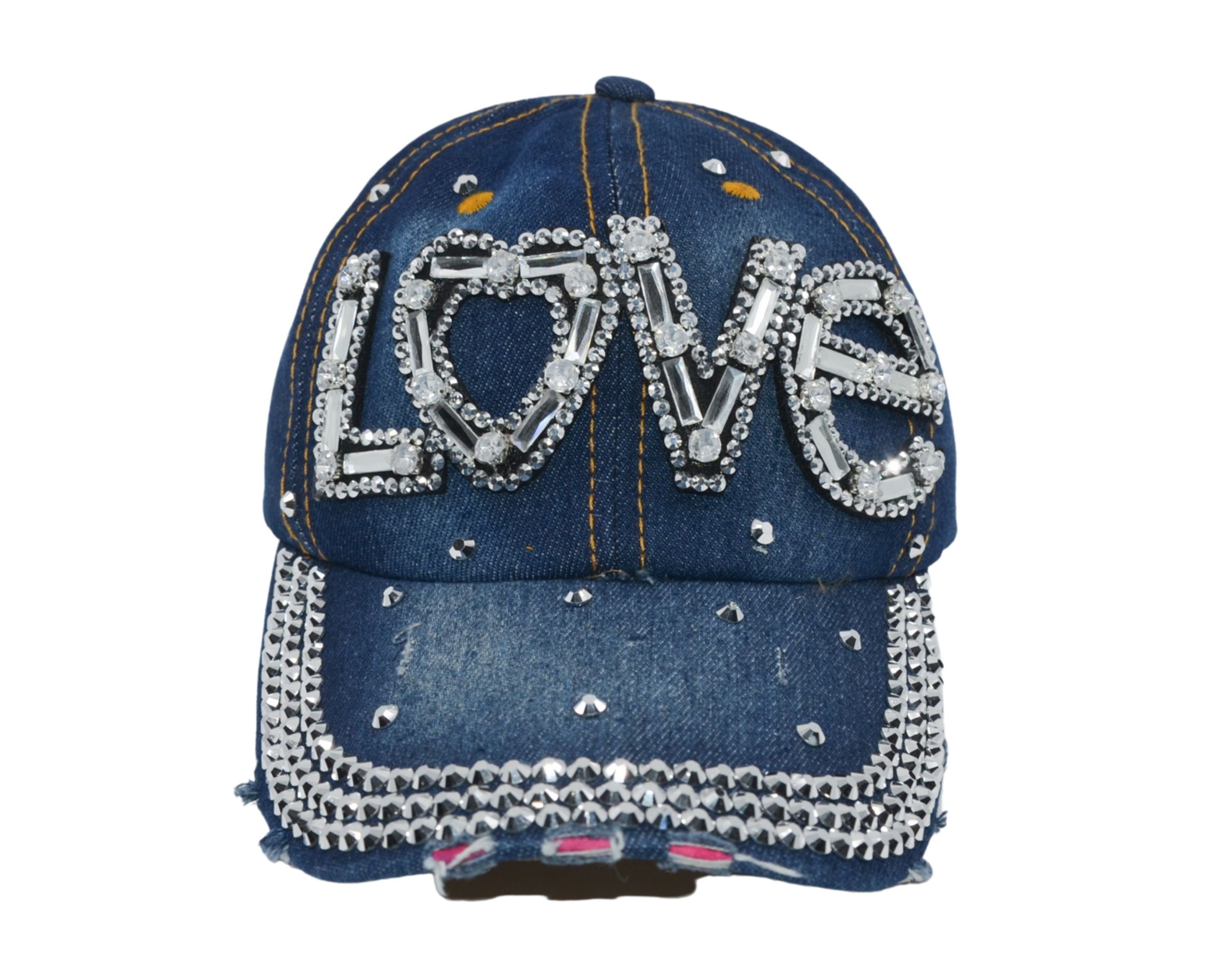 LOVE Baseball Cap for Women Rhinestone 