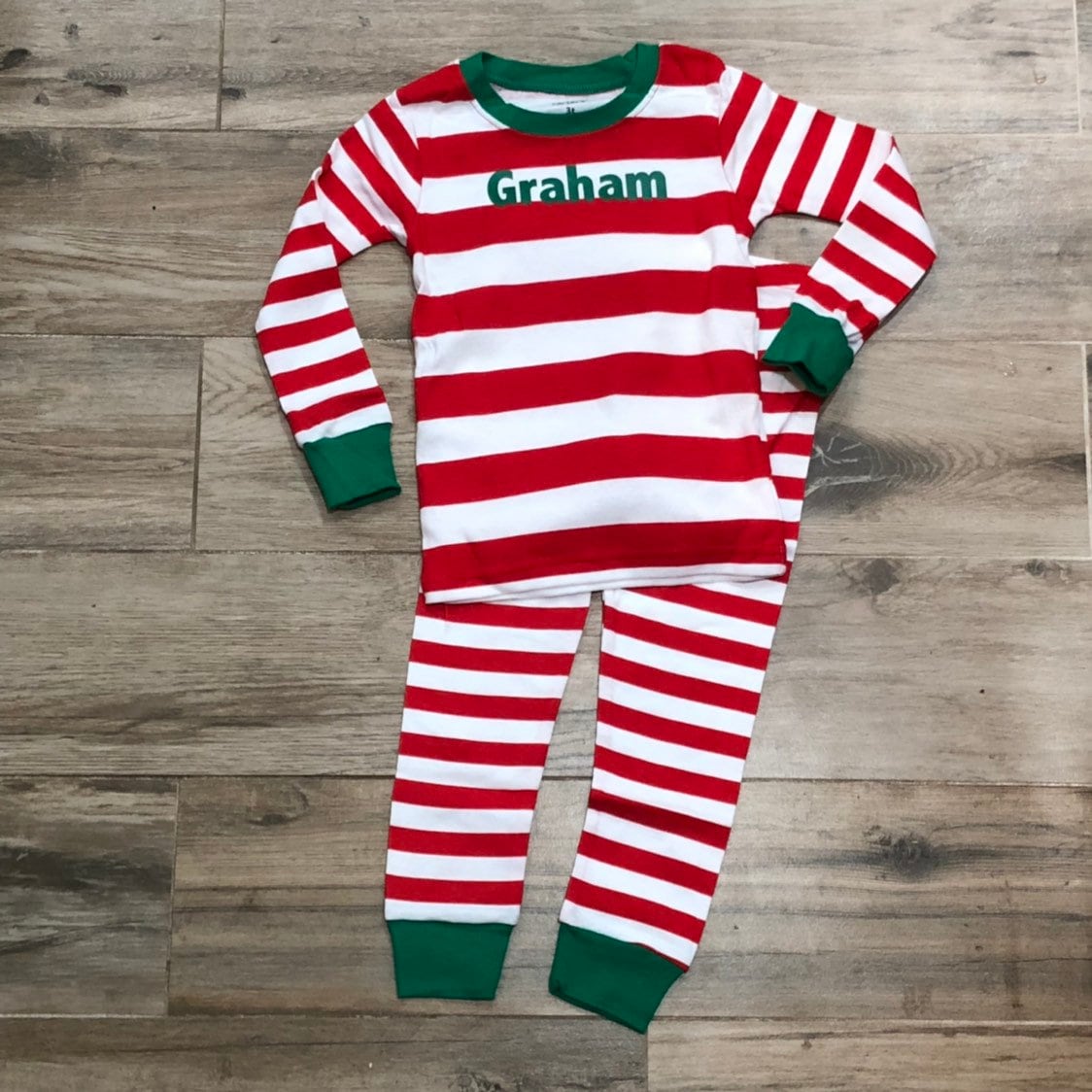 Red Striped Pajamas Etsy