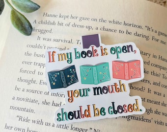 If My Book Is Open Mag Mark - Magnetic Bookmark