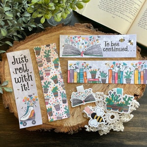 Bookmark Set Plants and Bees Stickers and Bookmarks image 1