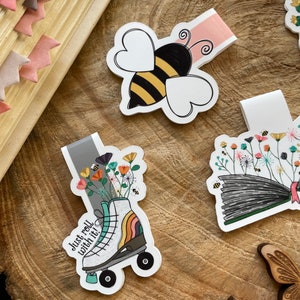 Bookmark Set Plants and Bees Stickers and Bookmarks image 5
