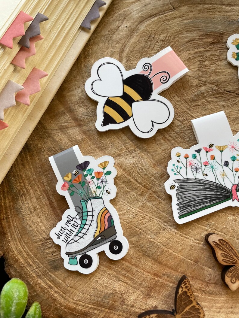 Bookmark Set Plants and Bees Stickers and Bookmarks image 5