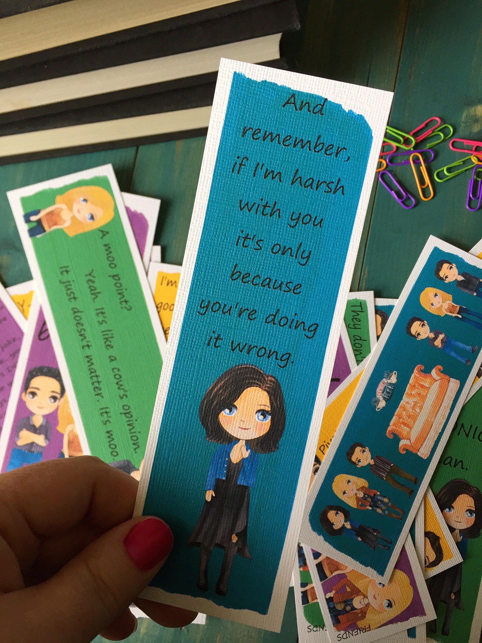 Friend Bookmarks Friend TV Show Bookmarks Etsy