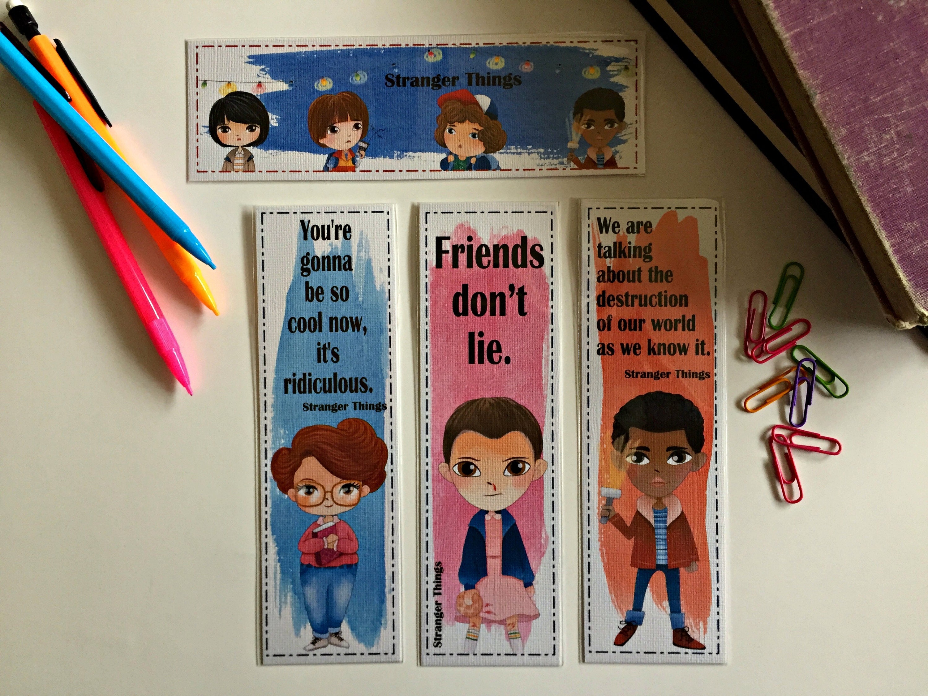 Marque Page Stranger Things A Imprimer Stranger Things Bookmark Printable