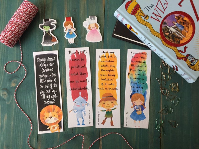 Wizard Land Of Oz Bookmarks | Etsy
