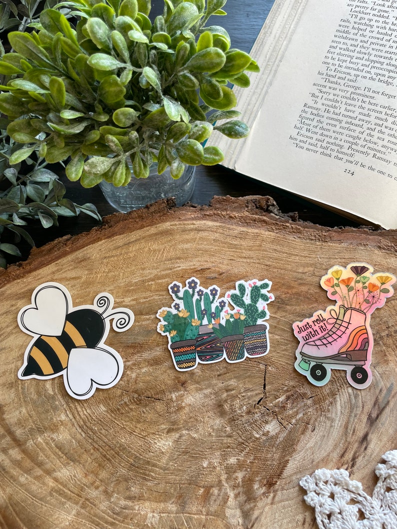 Bookmark Set Plants and Bees Stickers and Bookmarks image 7
