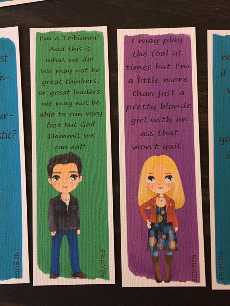 Friend Bookmarks Friend TV Show Bookmarks Etsy