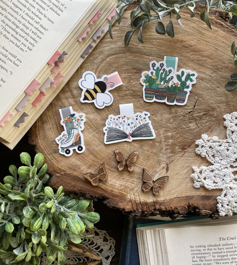 Bookmark Set Plants and Bees Stickers and Bookmarks image 4