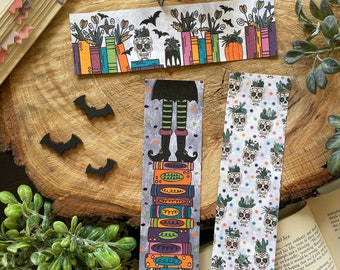 Halloween Bookmarks and Sticker Set - Spooky Reads