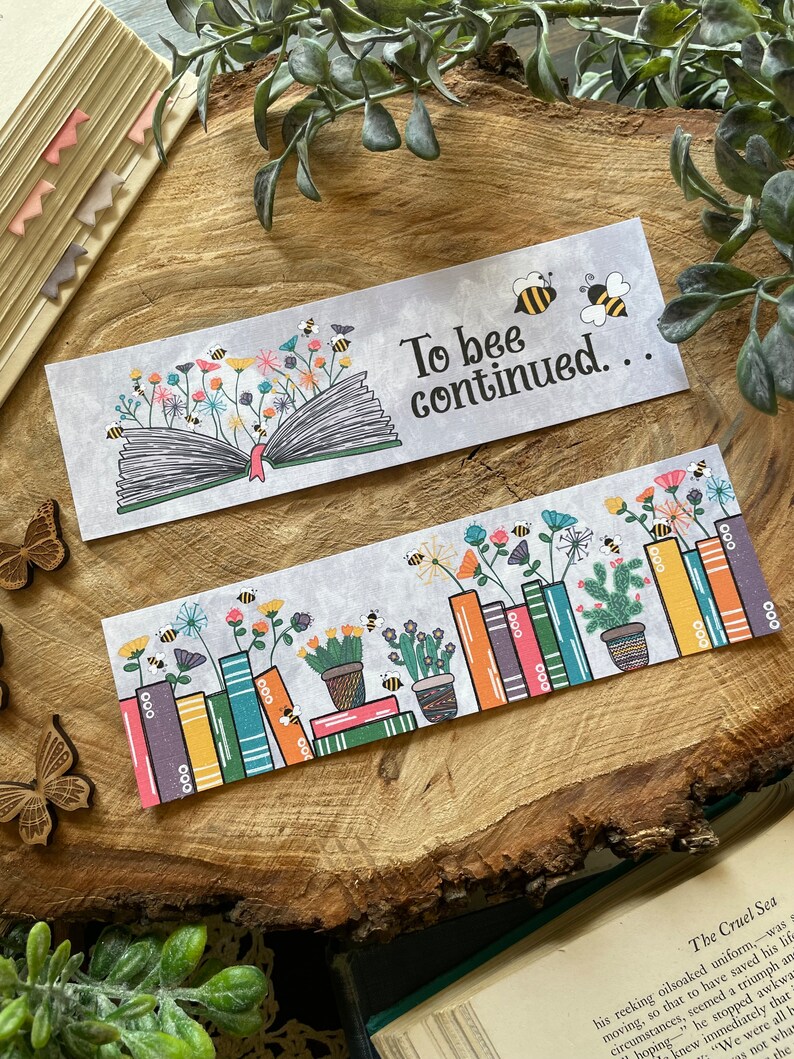 Bookmark Set Plants and Bees Stickers and Bookmarks image 3