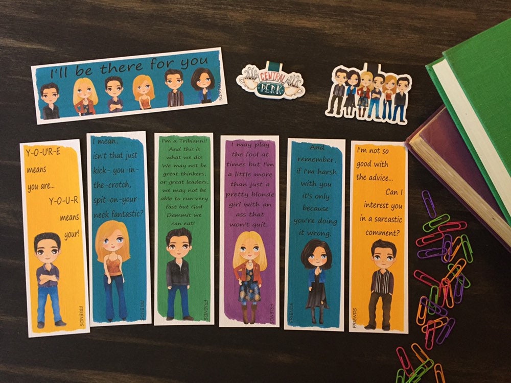 Friend Bookmarks Friend TV Show Bookmarks Etsy UK