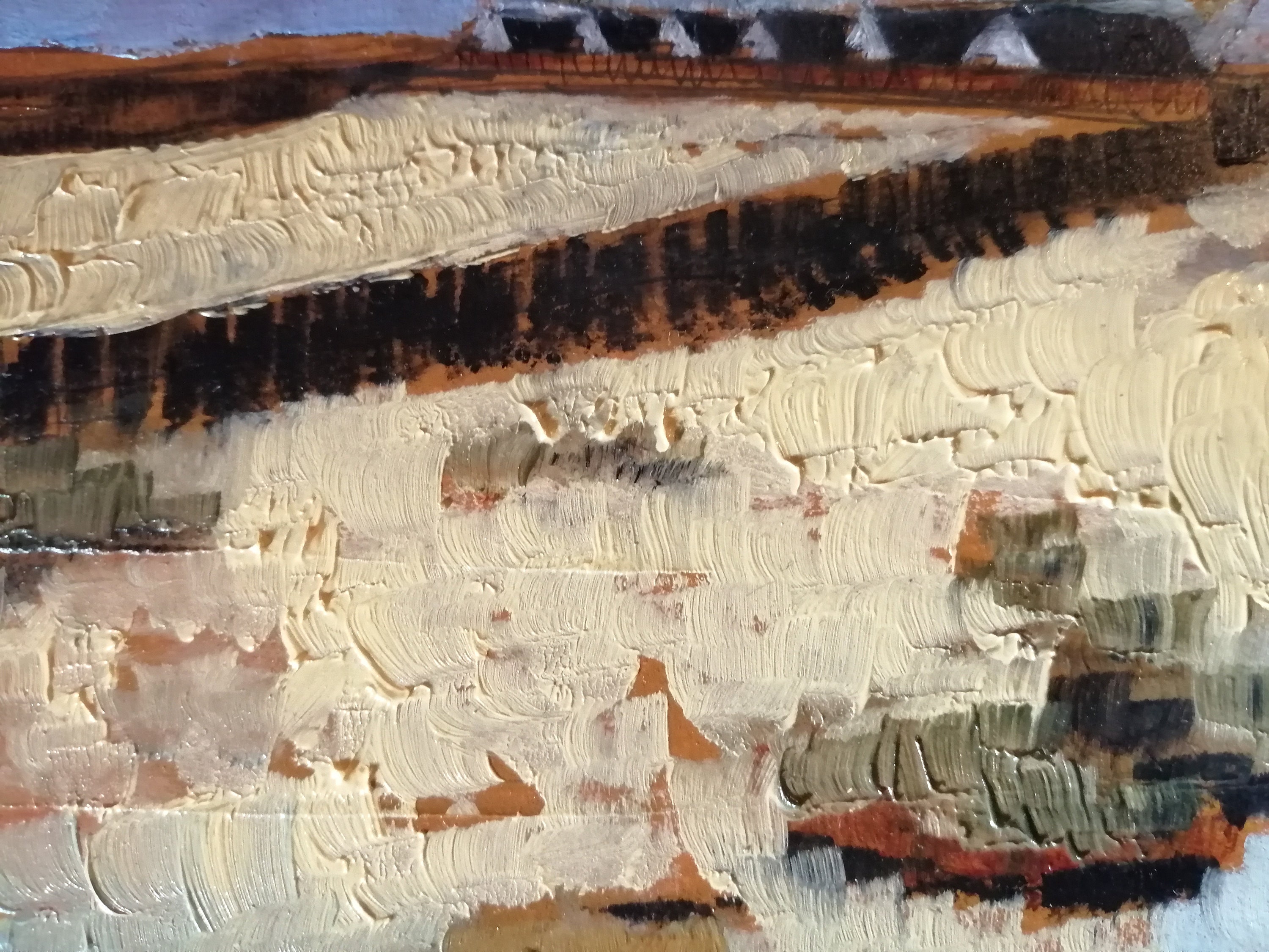 Title Beach Chalets at Dunster Small Impressionist Coastal Etsy UK