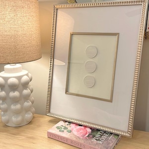 Custom handmade intaglio trio wall art