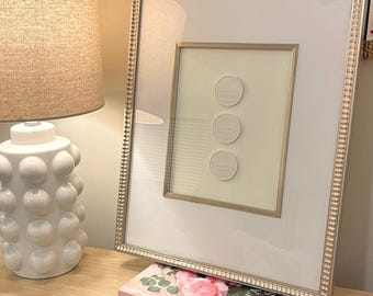 Custom handmade intaglio trio wall art