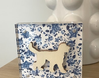 Custom grandmillineal goldendoodle acrylic block art