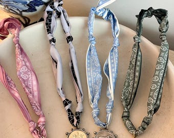 The Coin Collection Pendant scarf necklace-gift wrapped/ FREE SHIPPING